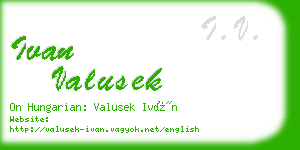 ivan valusek business card